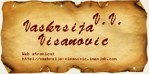 Vaskrsija Višanović vizit kartica